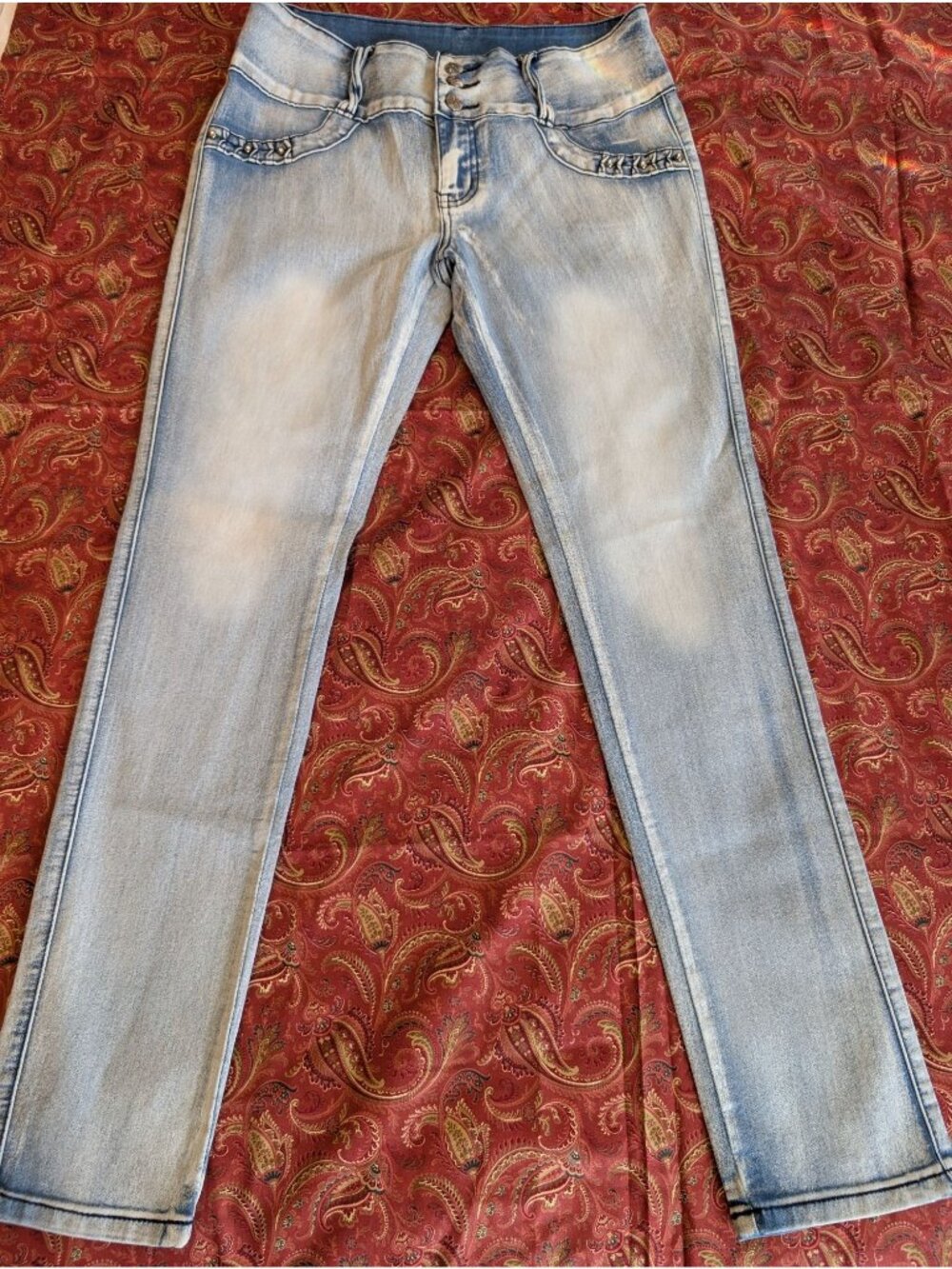 Y2K Flare Leg Light wash Denim Size 13 Booty Shaping Jeans